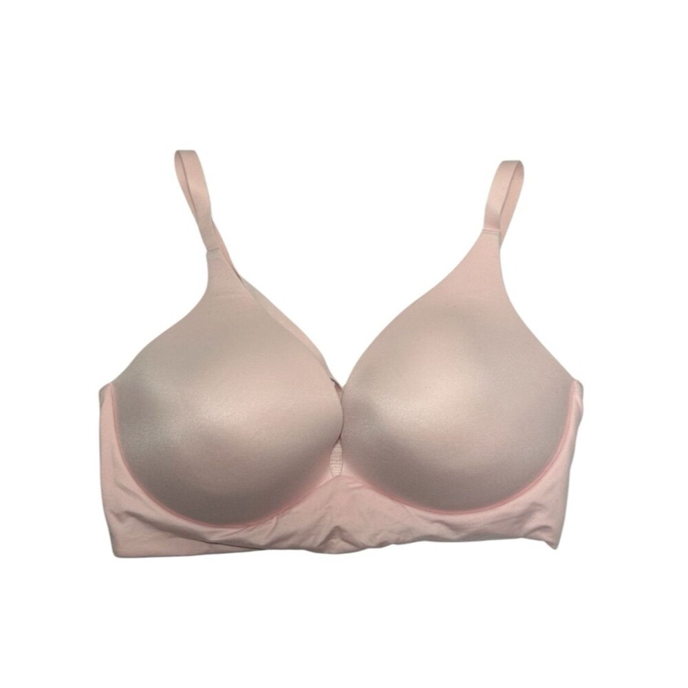 Victoria’s Secret Everyday Light Pink Lined Plunge Bra 34DD - Wireless Comfort